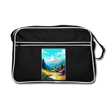 Mayrofen, Autriche, Affiche de voyage vintage, souvenir - Sac Retro - noir/blanc - Devant