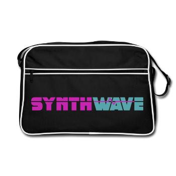 Synthwave - Retro Bag - black/white - Front