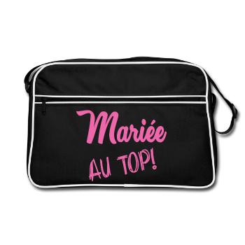 BRAUT AN DER SPITZE - Retro Tasche - Schwarz/Weiß - Vorne