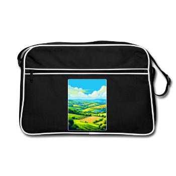 Camel Valley Cornwall England Uk Travel Poster WPA - Retro Bag - black/white - Front
