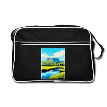 Brecon Beacons Wales Uk Travel Poster Souvenir WPA - Retro Bag - black/white - Front