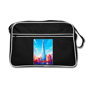 The Shard England Uk Travel Poster Souvenir WPA - Retro Bag - black/white - Front