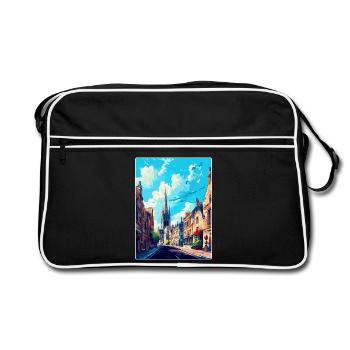 Oxford England Uk Vintage Travel Poster Souvenir - Retro Bag - black/white - Front