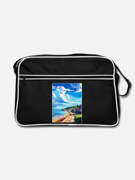 Lyme Regis England Uk Reise Poster Souvenir WPA - Retro Tasche - Schwarz/Weiß - Vorne