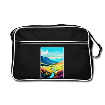 Brecon Beacons Wales Uk Travel Poster Souvenir WPA - Retro Bag - black/white - Front