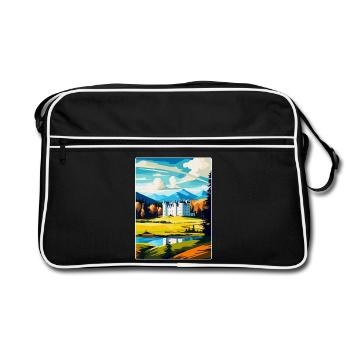 Blair Castle Écosse Royaume-Uni Affiche de voyage vintage WPA - Sac Retro - noir/blanc - Devant