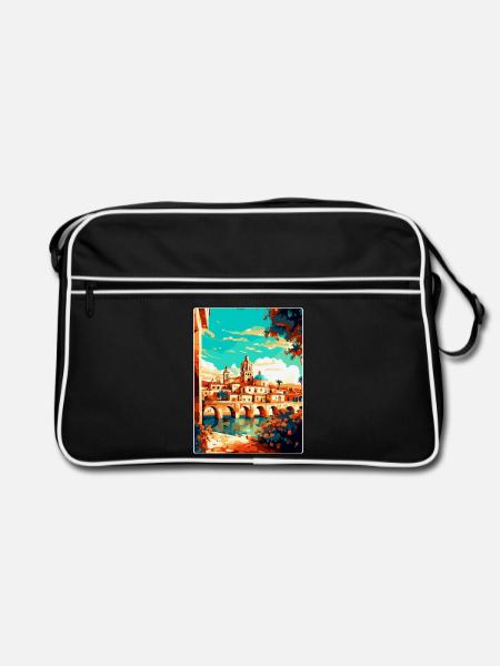 Córdoba Spanien Vintage Reiseplakat WPA Souvenir - Retro Tasche - Schwarz/Weiß - Vorne