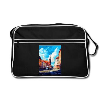 Ostrava Czech Republic Vintage Travel Poster WPA - Retro Bag - black/white - Front