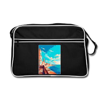 Cadix Espagne Affiche de voyage vintage WPA Art Souvenir - Sac Retro - noir/blanc - Devant