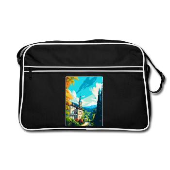 Baden Baden Allemagne Affiche de voyage vintage souvenir - Sac Retro - noir/blanc - Devant