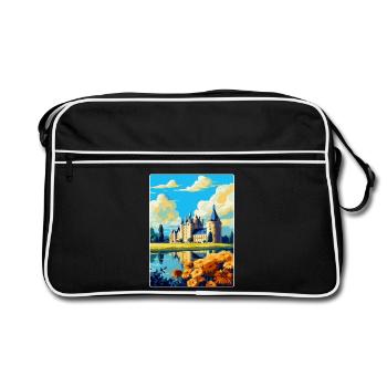 Vallée de la Loire France Affiche de voyage vintage souvenir - Sac Retro - noir/blanc - Devant