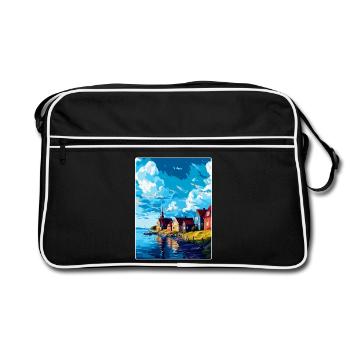 Trelleborg Sweden Vintage Travel Poster Souvenir - Retro Bag - black/white - Front