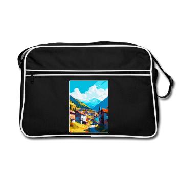 Artvin Turquie Vintage Affiche de voyage WPA Souvenir - Sac Retro - noir/blanc - Devant