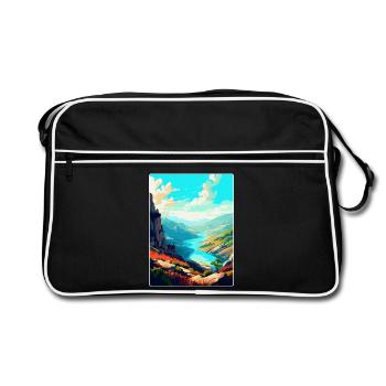Geres Nationalpark Portugal Vintage Reiseplakat - Retro Tasche - Schwarz/Weiß - Vorne