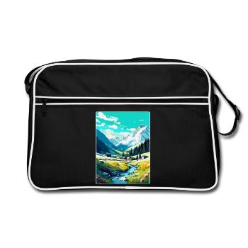 Arosa Suisse Affiche de voyage vintage souvenir - Sac Retro - noir/blanc - Devant