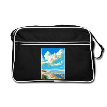 Affiche de voyage vintage de la mer des Wadden aux Pays-Bas WPA - Sac Retro - noir/blanc - Devant