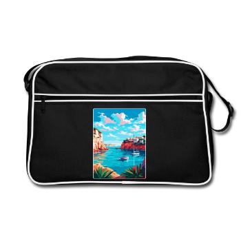 Minorque Espagne Affiche de voyage vintage WPA Souvenir - Sac Retro - noir/blanc - Devant