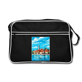 Koper Slovénie Affiche de voyage vintage Souvenir WPA - Sac Retro - noir/blanc - Devant