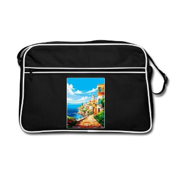 Héraklion Grèce Affiche de voyage vintage souvenir - Sac Retro - noir/blanc - Devant