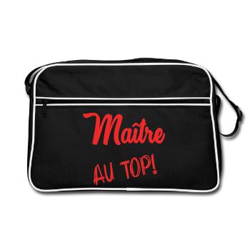 MASTER. MASTER. THANK YOU. THANK YOU MASTER - Retro Bag - black/white - Front