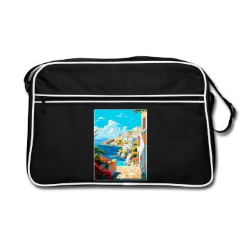 Milos Grèce Vintage Affiche de voyage WPA Souvenir - Sac Retro - noir/blanc - Devant