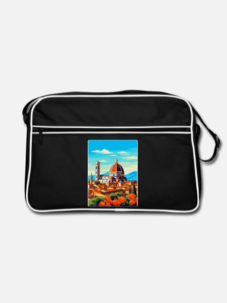 Florence Italie Affiche de voyage vintage Souvenir WPA - Sac Retro - noir/blanc