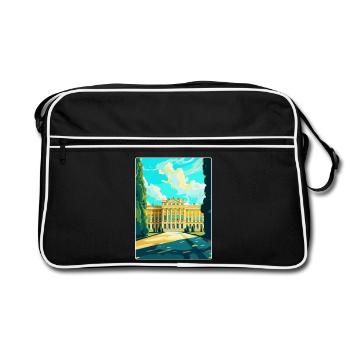 Schonbrunn Palace Austria Vintage Travel Poster - Retro Bag - black/white - Front