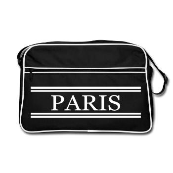 Paris France Chic - Retro Bag - black/white - Front