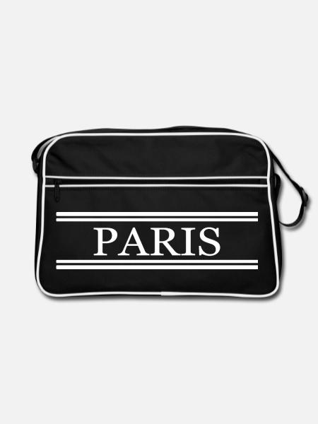 Paris France Chic - Sac Retro - noir/blanc - Devant