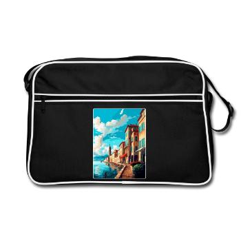 Bayonne France Affiche de voyage vintage Souvenir WPA - Sac Retro - noir/blanc - Devant