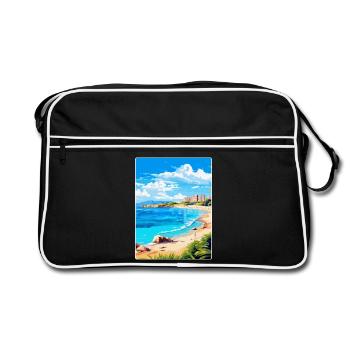 Cala Milor Espagne Affiche de voyage vintage souvenir - Sac Retro - noir/blanc - Devant