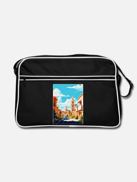 Córdoba Spanien Vintage Reiseplakat WPA Souvenir - Retro Tasche - Schwarz/Weiß - Vorne