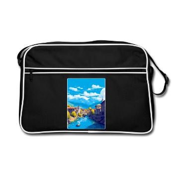 Sarajevo Bosnia Herzegovina Vintage Travel Poster - Retro Bag - black/white - Front