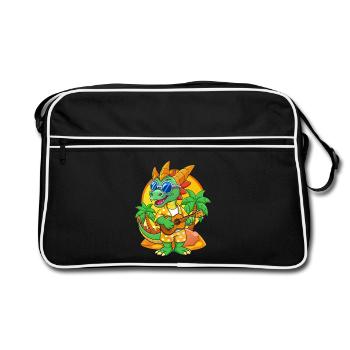 Lunettes de soleil de plage d’été de dessin animé de dragon drôle - Sac Retro - noir/blanc - Devant
