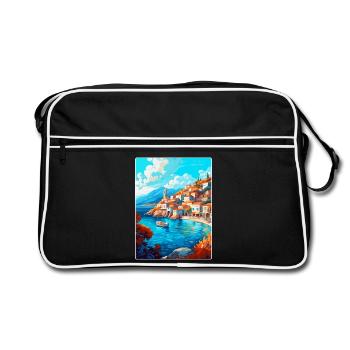 Hydra Grèce Vintage Voyage Poster WPA Souvenir - Sac Retro - noir/blanc - Devant