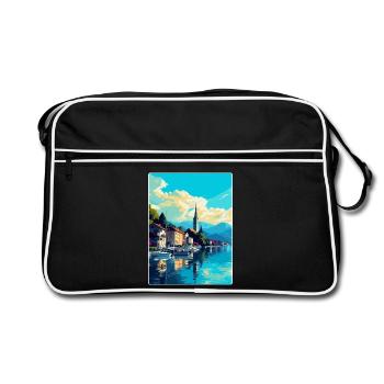 Bregenz Autriche Affiche de voyage vintage souvenir WPA - Sac Retro - noir/blanc - Devant