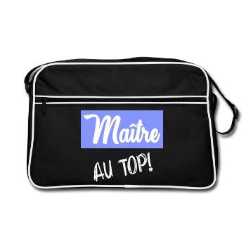 MASTER. MASTER. THANK YOU - Retro Bag - black/white - Front