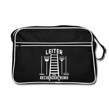 LEITER RECHENZENTRUM - Retro Tasche - Schwarz/Weiß - Vorne