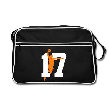 NUMBER 17 BASKETBALL 17TH BIRTHDAY - Retro Bag - black/white - Front