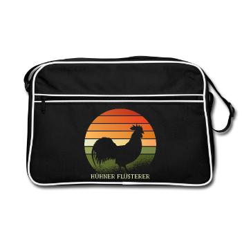 Coq des chuchoteurs de poulet - Sac Retro - noir/blanc - Devant