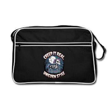 Creep It Real Unicorn Style - Retro Bag - black/white - Front