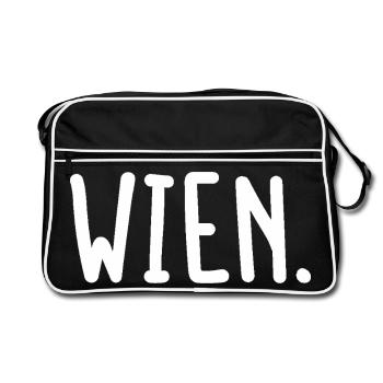 Wien Österreich Fancy - Retro Tasche - Schwarz/Weiß - Vorne