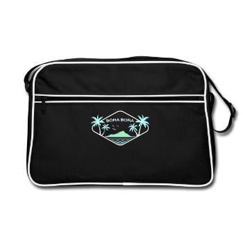 Logo Idylle de l’île Bora Bora - Sac Retro - noir/blanc - Devant