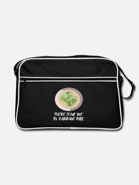 Herzhafte Kohlrouladen Balkanküche - Retro Tasche - Schwarz/Weiß
