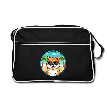 Shih Poo Dog Breed Cartoon Sunglasses Beach - Retro Bag - black/white - Front