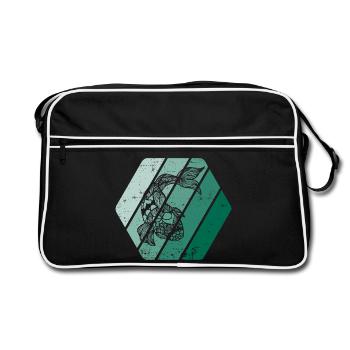 Koi - Retro Tasche - Schwarz/Weiß - Vorne