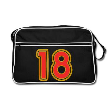 18. 18 YEARS OLD. 18th ANNIVERSARY. BIRTHDAY 18 YEARS. - Retro Bag - black/white - Front