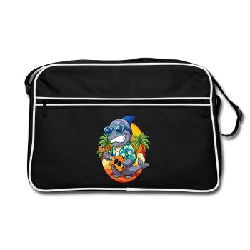 Lunettes de soleil de plage d’été de phoque drôle hawaïen - Sac Retro - noir/blanc - Devant