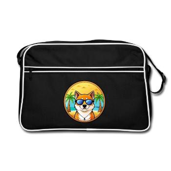 Shih Poo Dog Breed Cartoon Sunglasses Beach - Retro Bag - black/white - Front