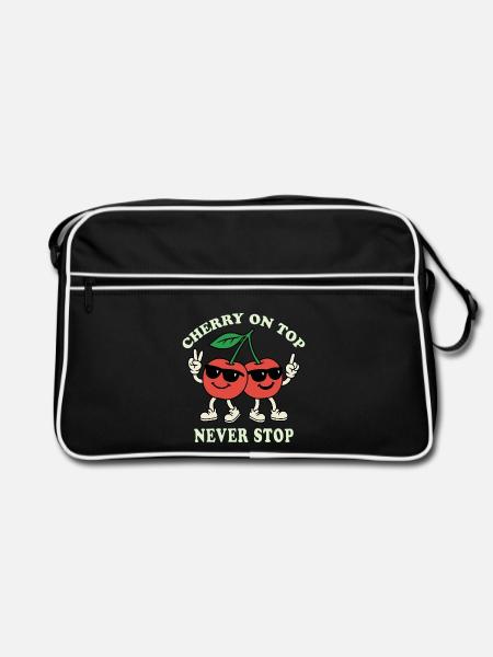 Cherry on top - Retro Tasche - Schwarz/Weiß
